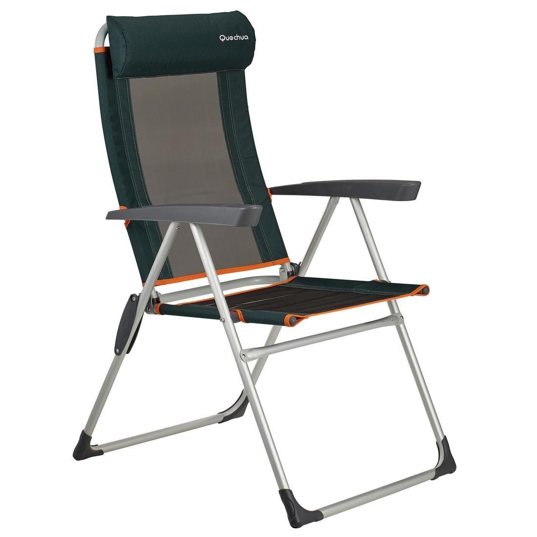 Adjustable Camping Armchair, Brown, , large image number 1