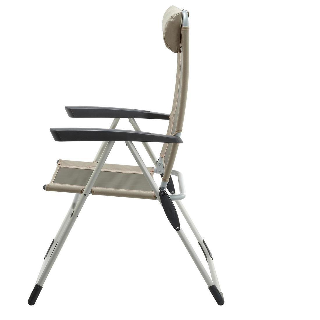 Adjustable Camping Armchair, Brown, , large image number 2