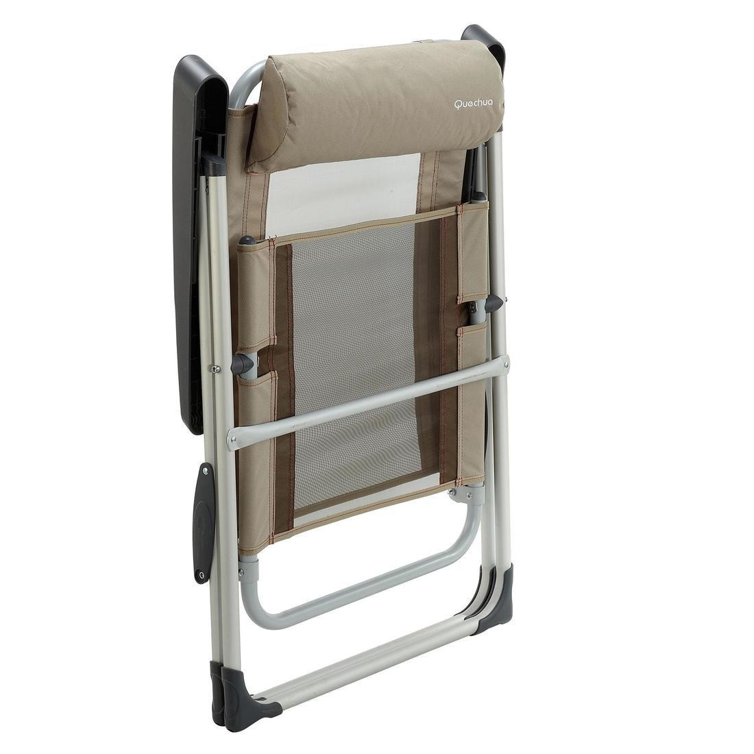 Adjustable Camping Armchair, Brown, No Color, large image number 3