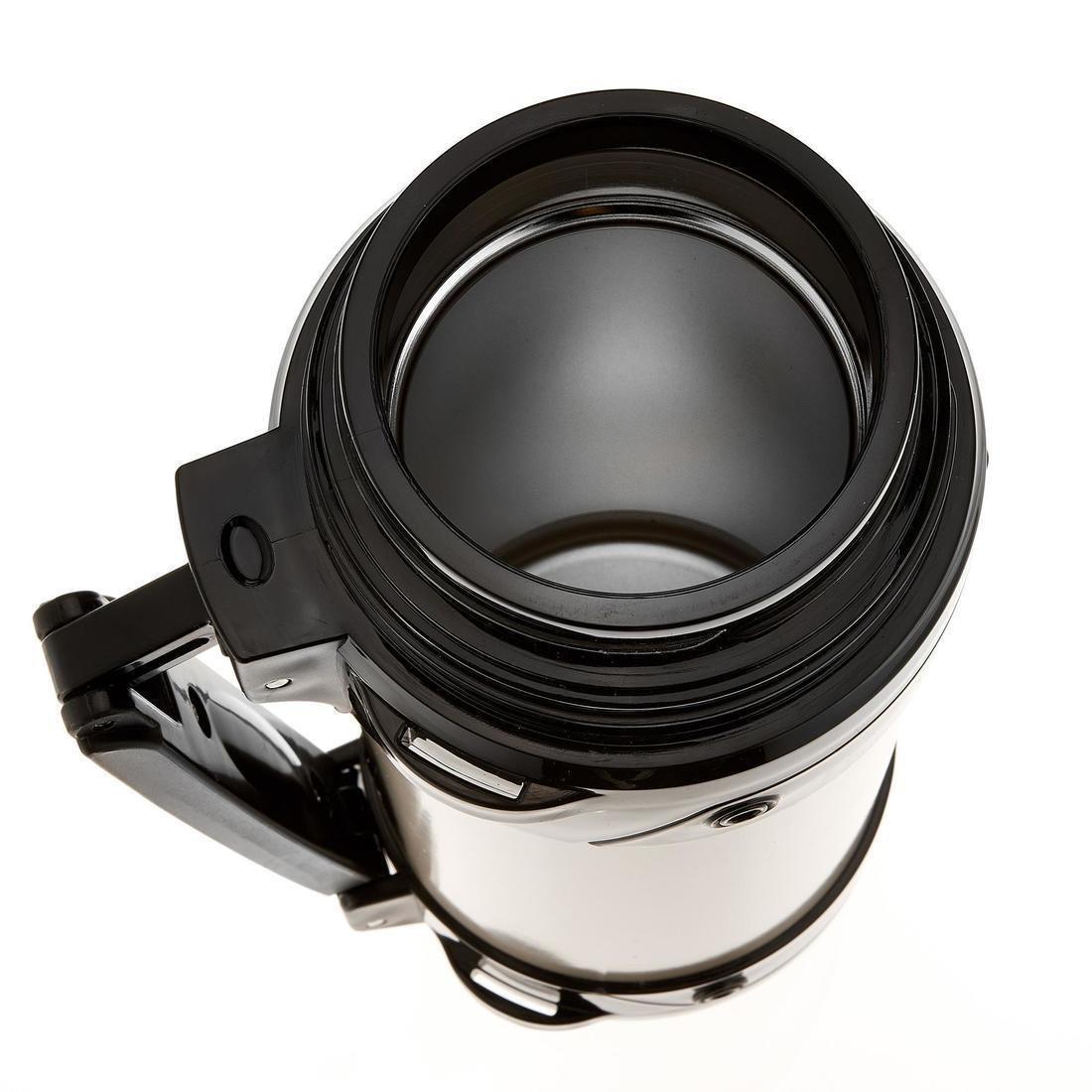Unique Size  Insulated Stainless Steel Hikers Flask 1.5 Litre, Dark Grey, , large image number 6