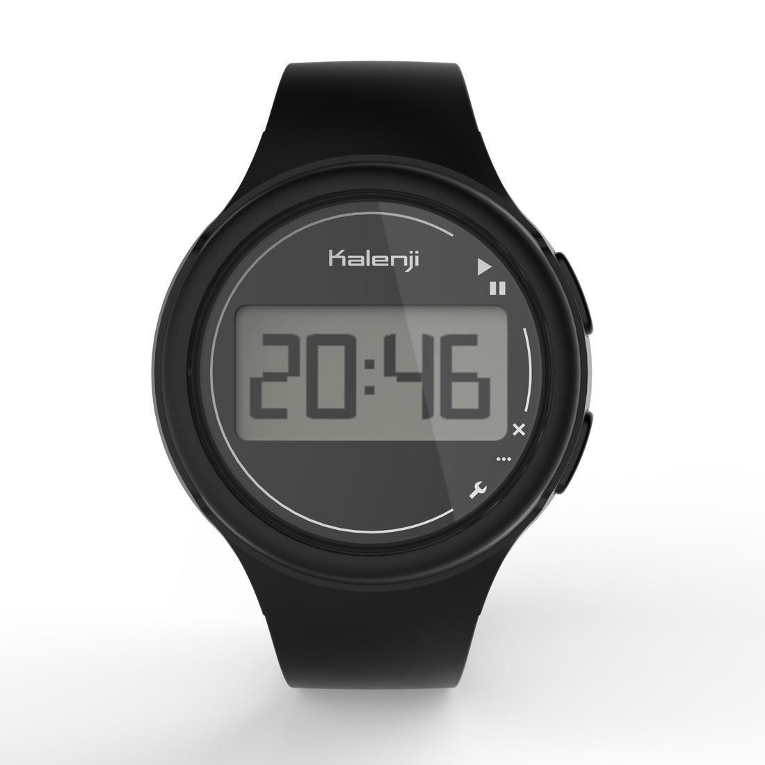 Unique Size  W100 M men's running stopwatch - Black, Black, , large image number 2