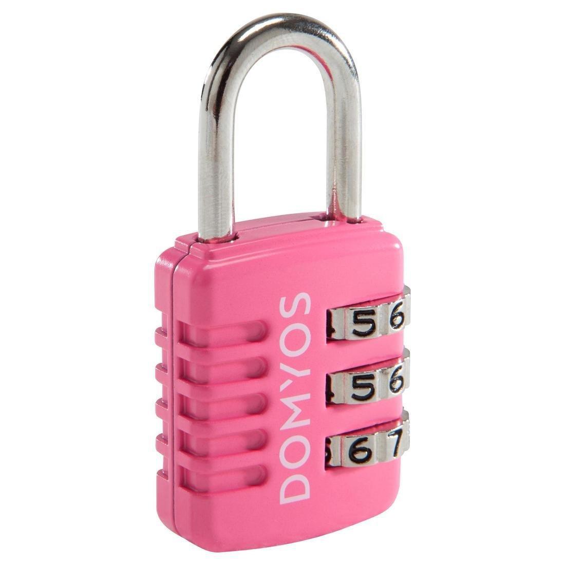 Combination Padlock, Fluo Deep Magenta, , large image number 0