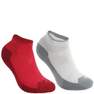 QUECHUA - EU 31-34  2 pairs of Kids' Hiking Socks MH100, Blue Azure