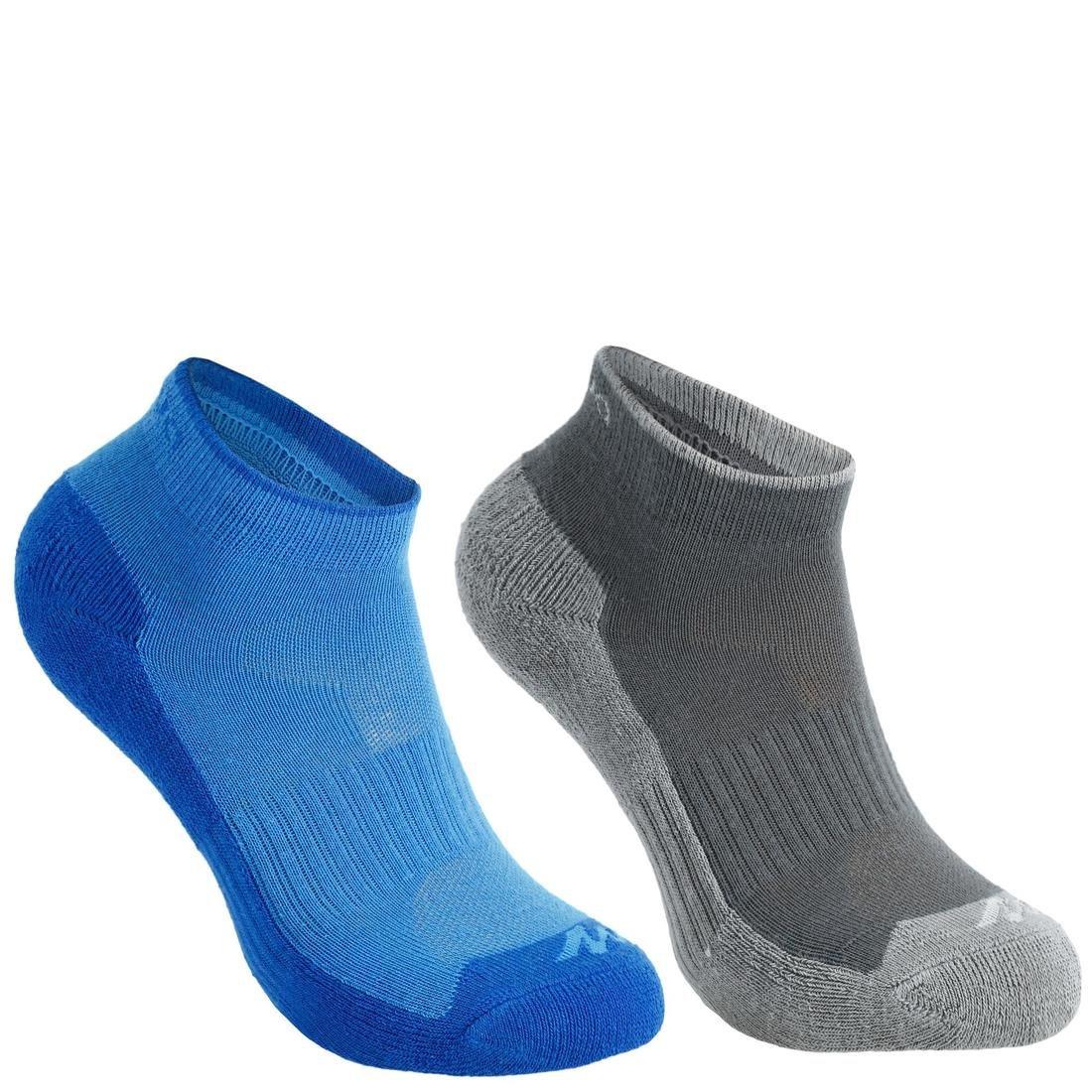 EU 31-34  2 pairs of Kids' Hiking Socks MH100, Blue Azure, , large image number 9