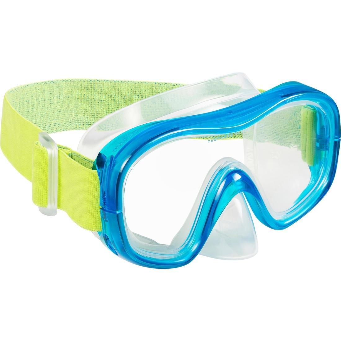 Adult Tempe Glass Snorkelling Mask SNK 520 hazy, Glacier Blue, No Color, large image number 0