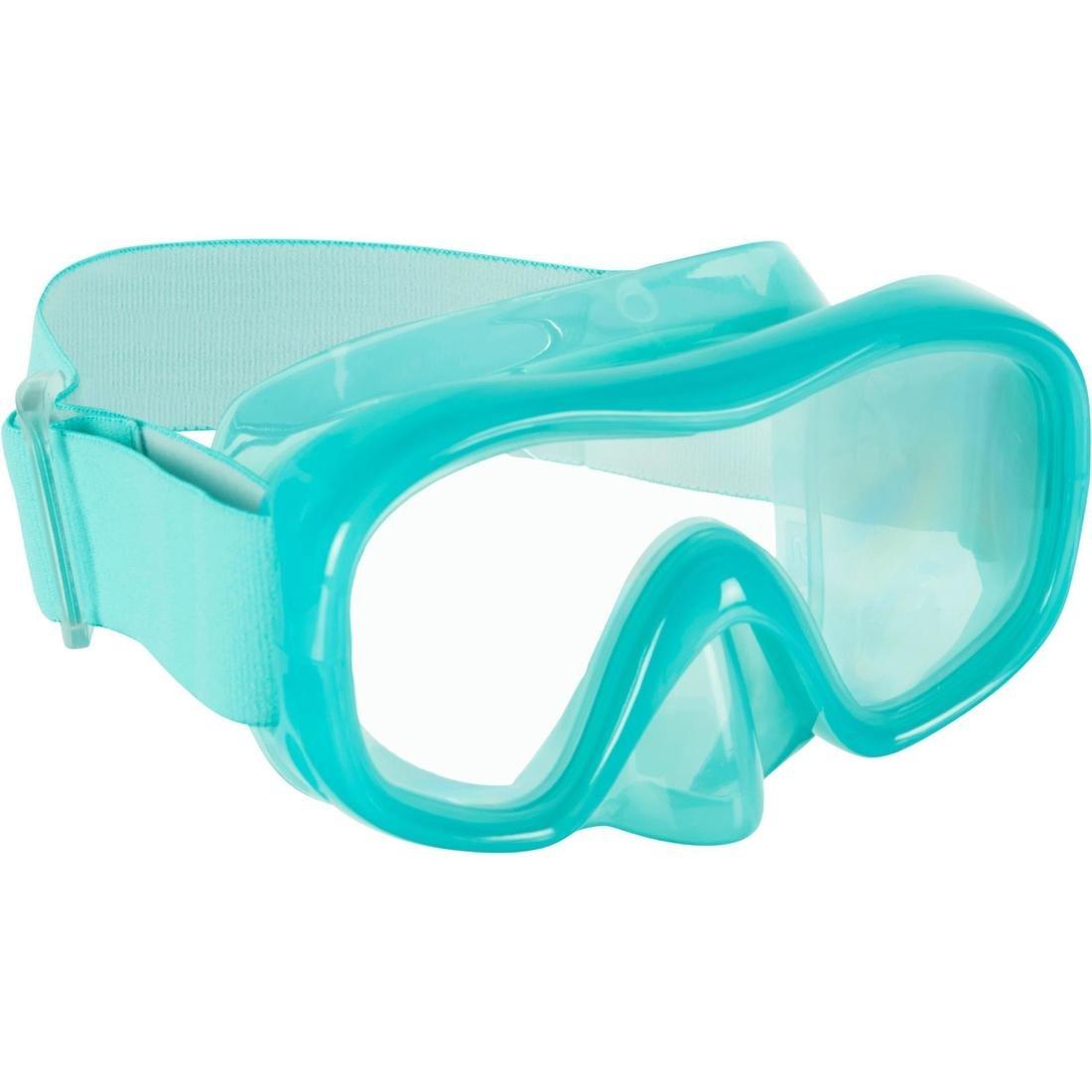 Adult Tempe Glass Snorkelling Mask SNK 520 hazy, Glacier Blue, No Color, large image number 1