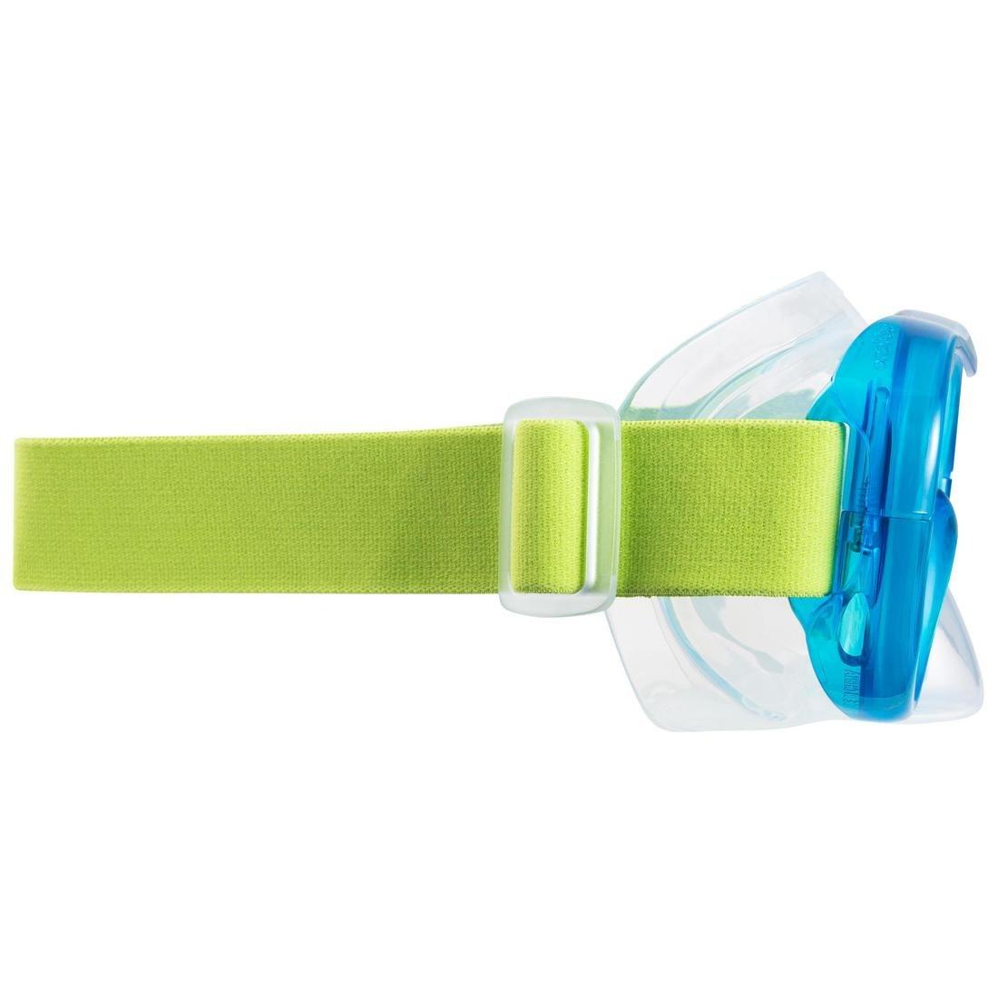Adult Tempe Glass Snorkelling Mask SNK 520 hazy, Glacier Blue, No Color, large image number 2