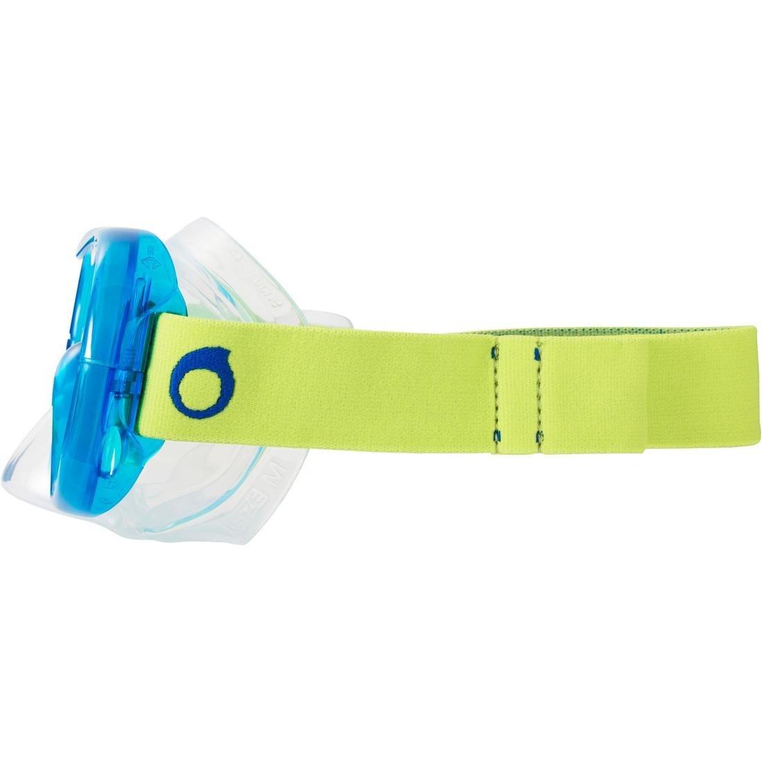 Adult Tempe Glass Snorkelling Mask SNK 520 hazy, Glacier Blue, No Color, large image number 3