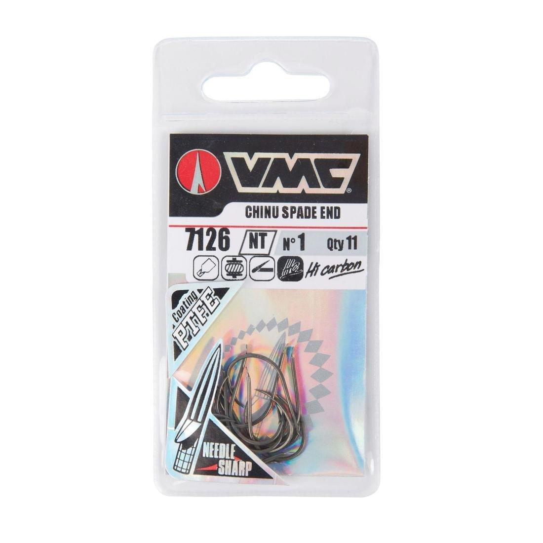 7126 Chinu Spade End N�1/0 X10 Sea Fishing Hooks, Black, No Color, large image number 1
