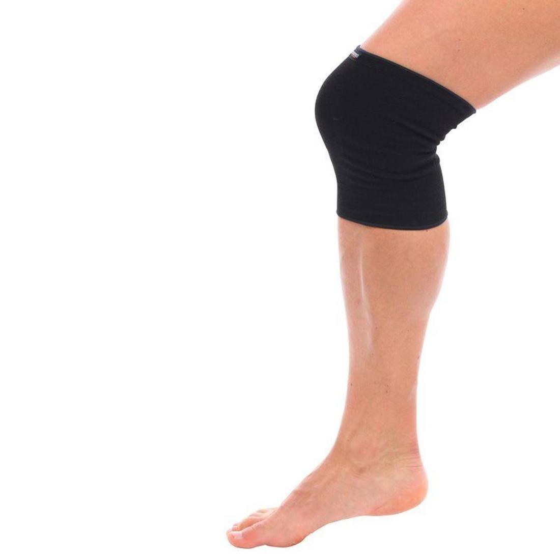 2  Soft 100 Men's/Women's Right/Left Compression Knee Support - Black, Black, , large image number 2