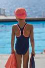 NABAIJI - 6-7Y  Girls' Swimming Set 100 Start: Swimming trunks, goggles, cap, towel, bag, Navy Blue