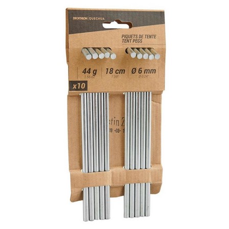QUECHUA - Pack of 10 Steel Tent Pegs