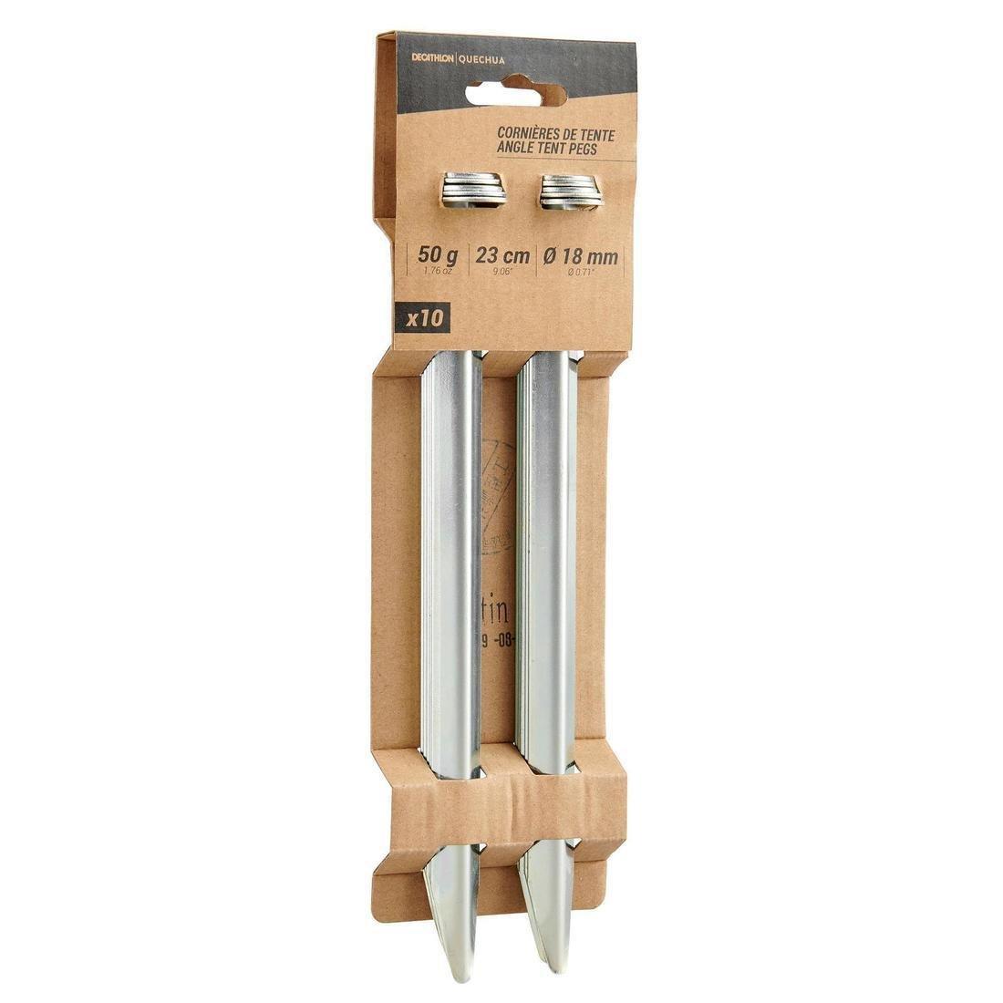 Pack of 10 Angle Pegs, Steel Grey, , large image number 0