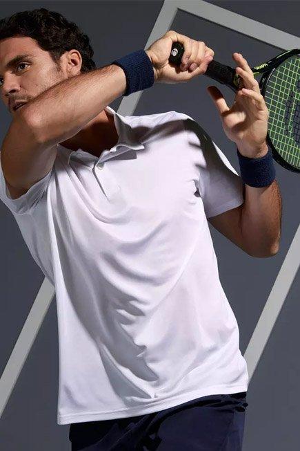 Medium  Dry 100 Tennis Polo Shirt, Snow White, , large image number 2