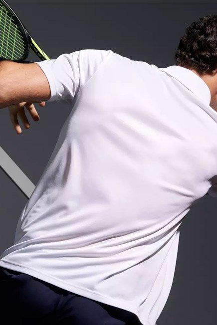 Medium  Dry 100 Tennis Polo Shirt, Snow White, , large image number 4