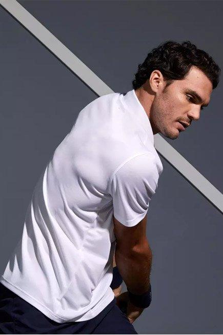 Medium  Dry 100 Tennis Polo Shirt, Snow White, , large image number 5