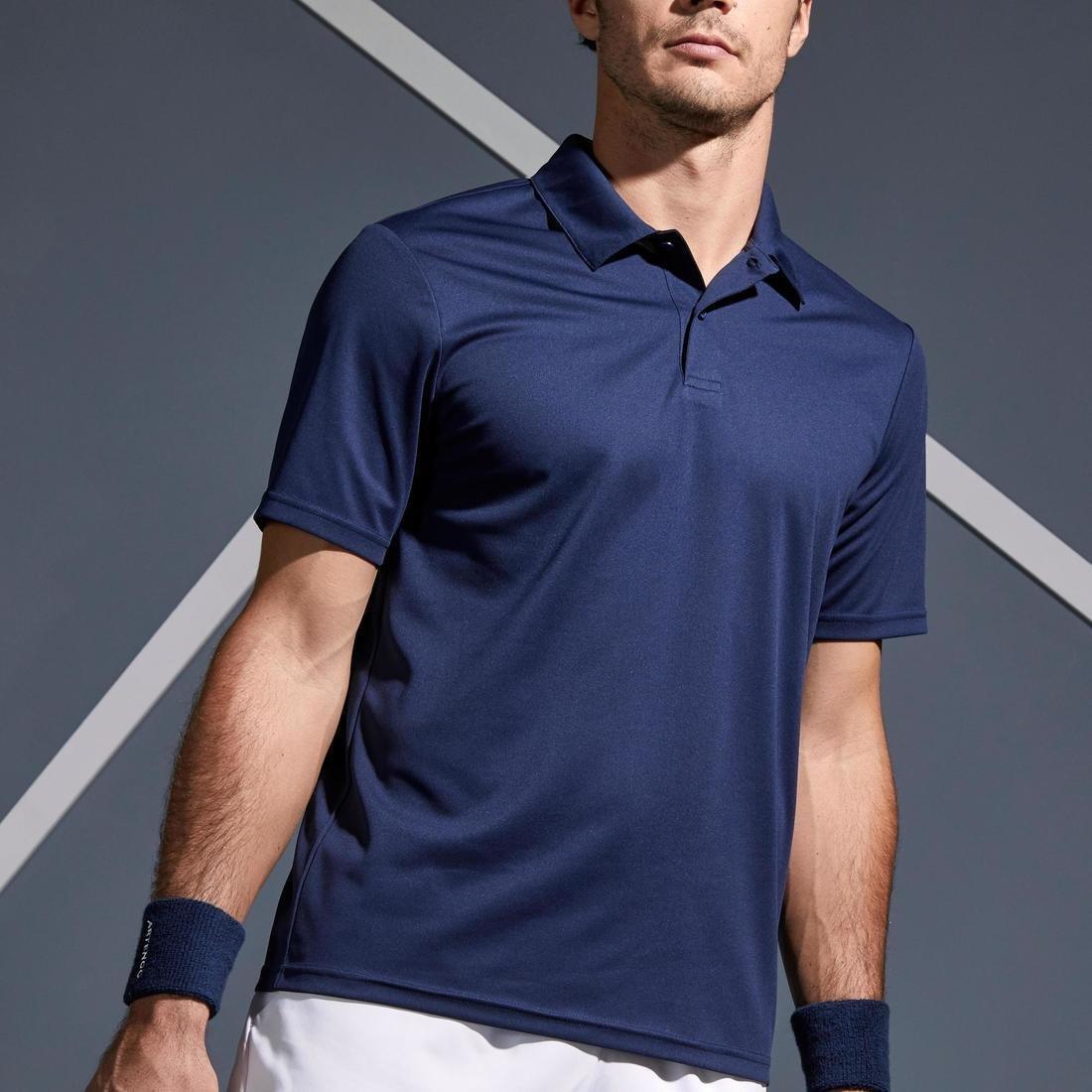 Small  Dry 100 Tennis Polo Shirt, Navy Blue, , large image number 9