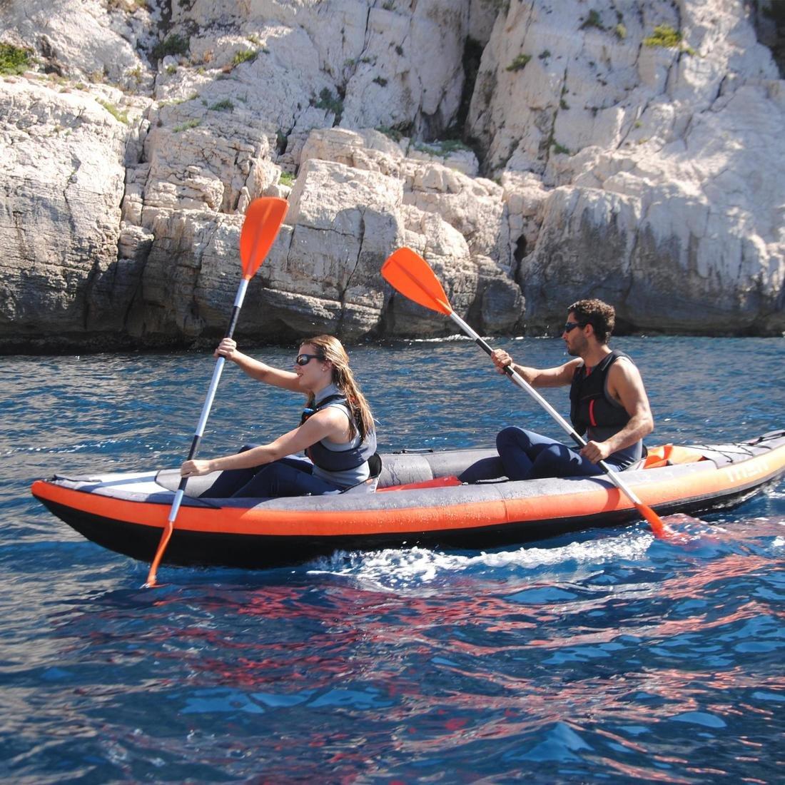 100 One-Piece Symmetrical Fixed Kayak Paddle - Orange, , large image number 8
