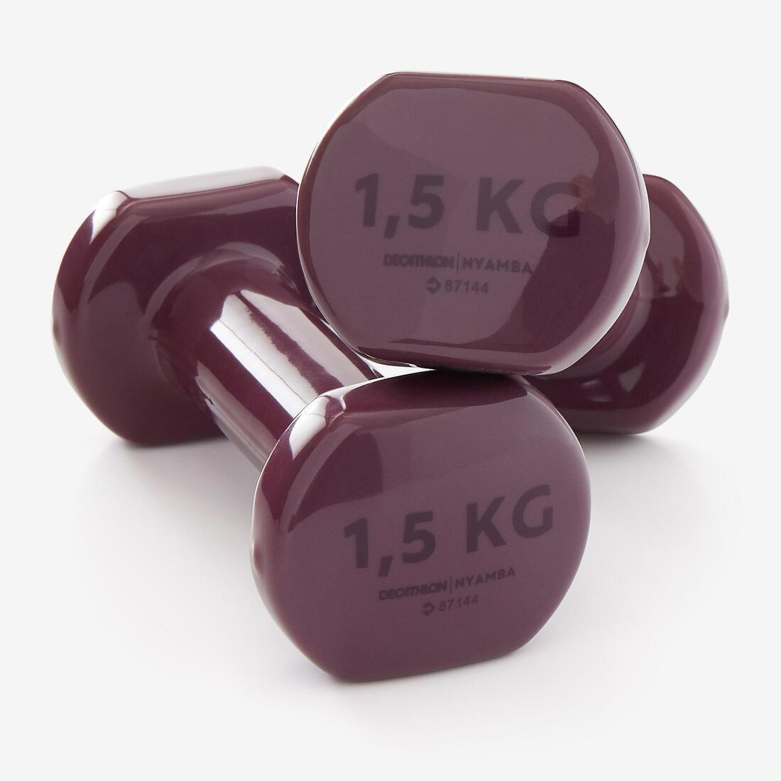 1.5 Kg  Fitness 1.5 kg Dumbbells Twin-Pack, Purple, , large image number 0