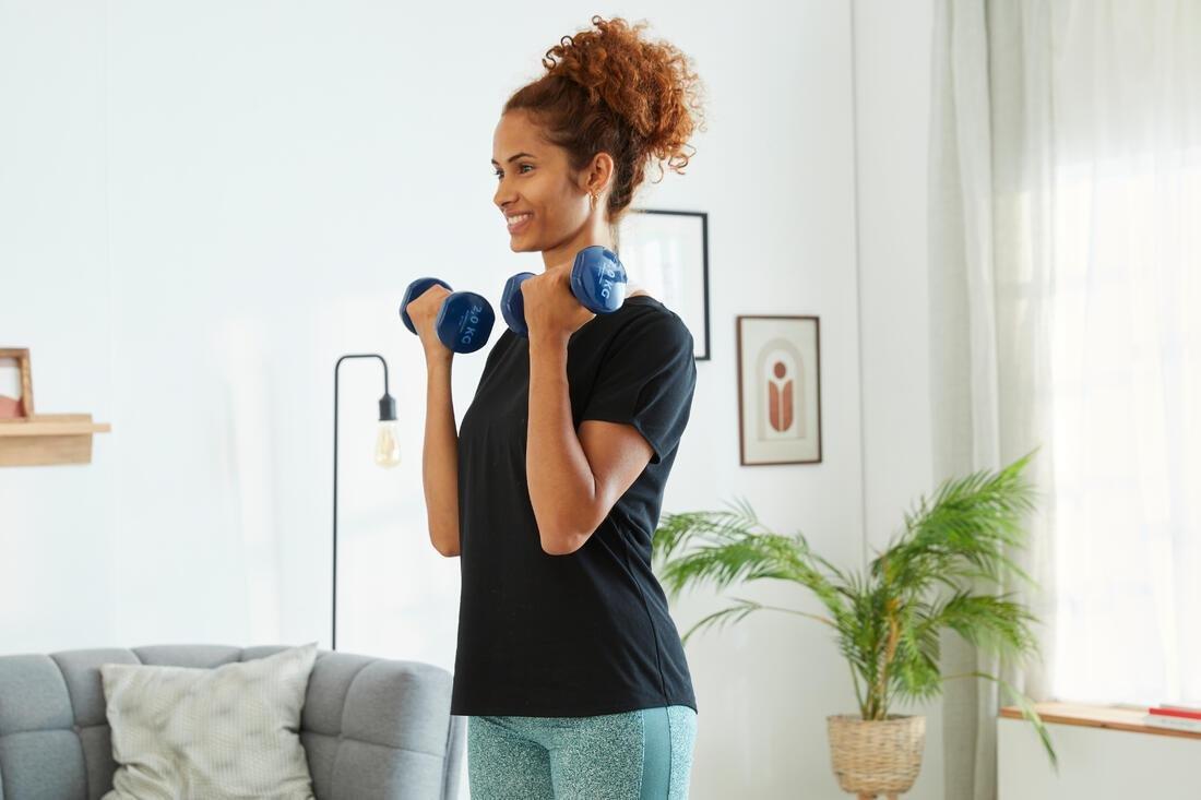 2X2Kg  Fitness 2 Kg Dumbbells Twin-Pack - Blue, , large image number 4