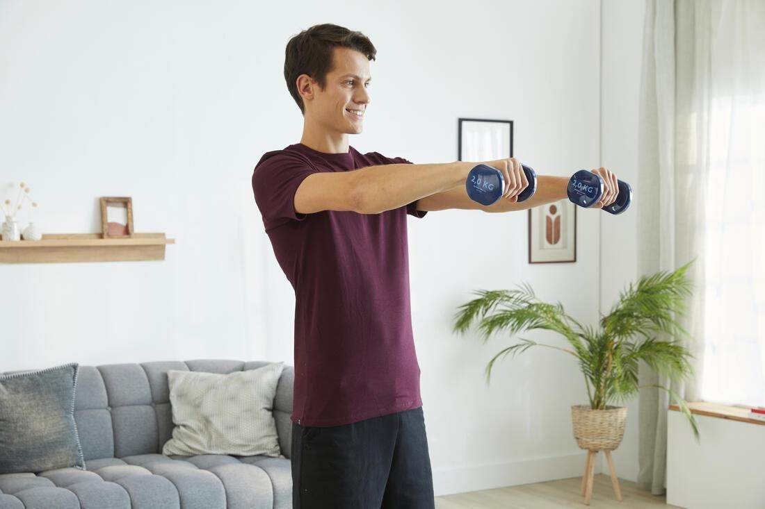 2X2Kg  Fitness 2 Kg Dumbbells Twin-Pack - Blue, , large image number 5