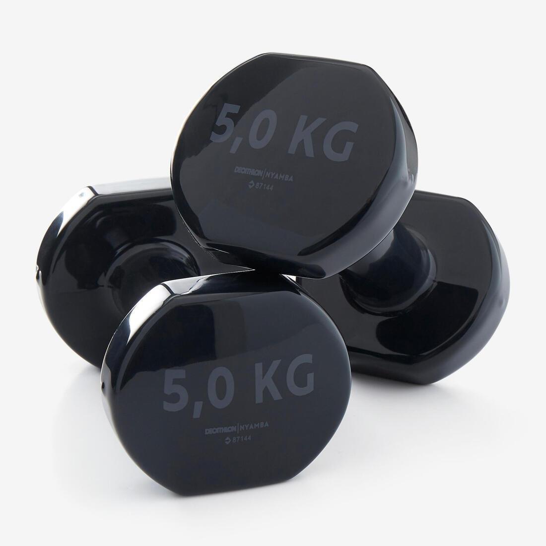 2X5Kg  Fitness 5 Kg Dumbbells Twin-Pack - Black, , large image number 0