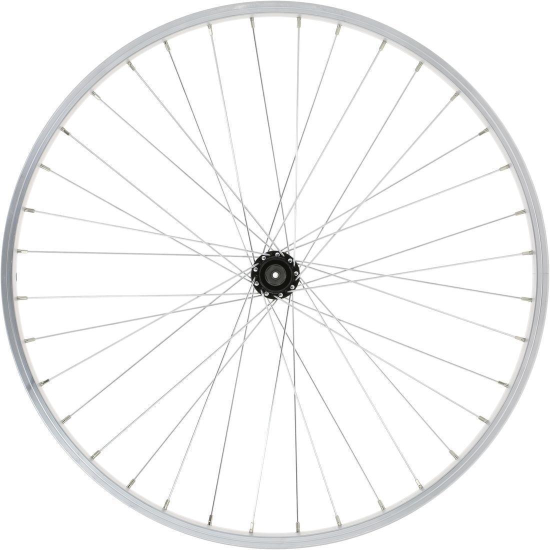 Kids' Bike Wheel 24 Front Single Wall Rim, Light Grey, , large image number 0