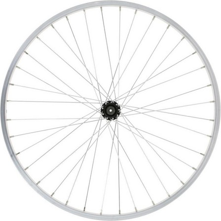 BTWIN - Kids' Bike Wheel 24 Front Single Wall Rim, Light Grey
