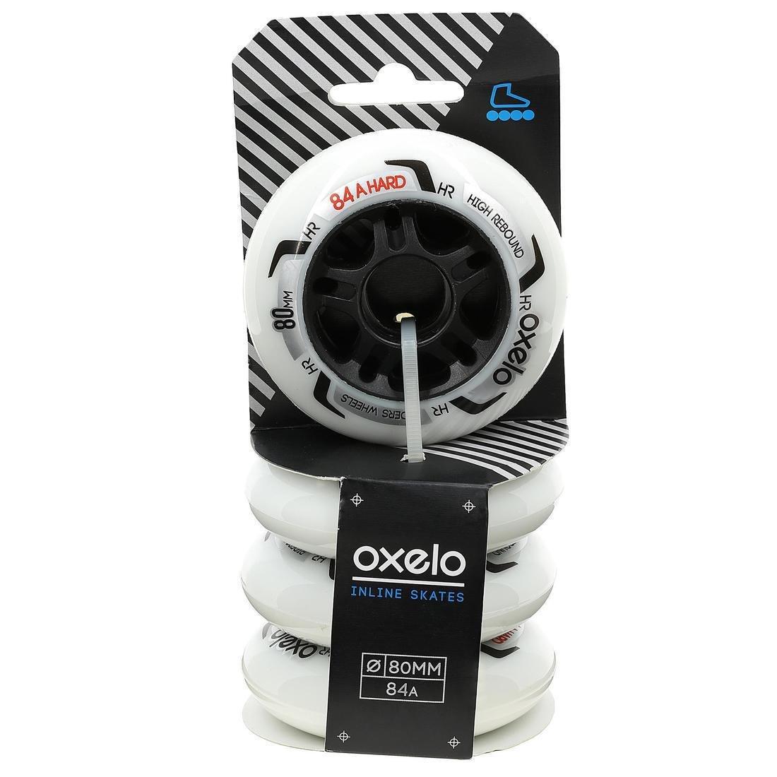 Fit Fitness Inline Skate 80mm 84A Wheels 4-Pack, Black, , large image number 1
