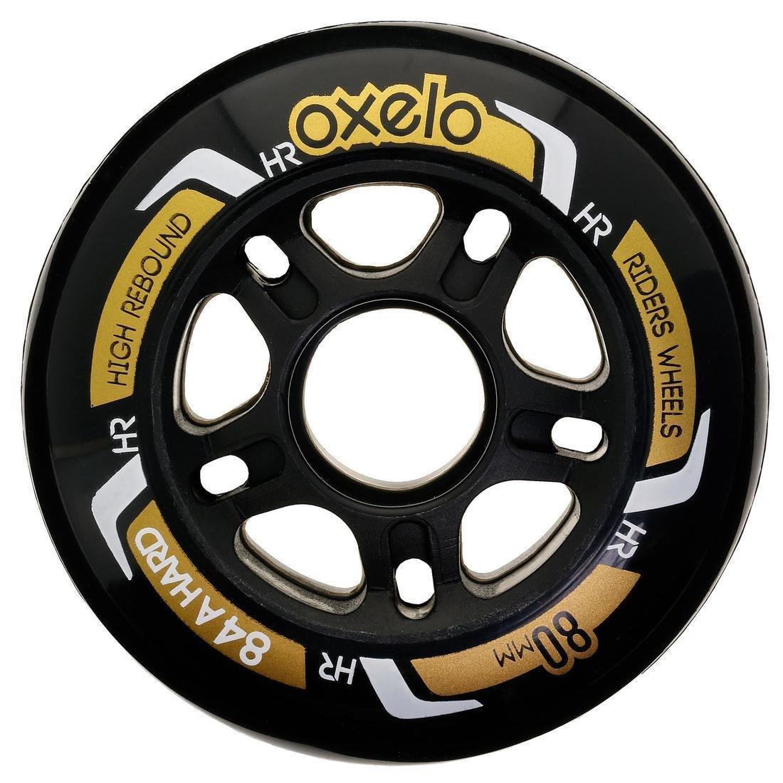 Fit Fitness Inline Skate 80mm 84A Wheels 4-Pack, Black, , large image number 5