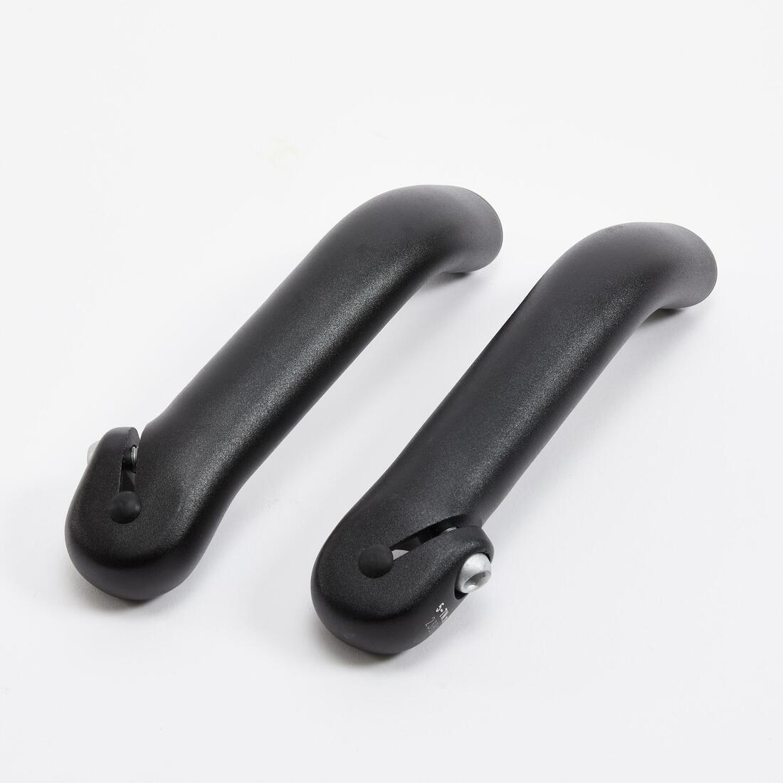 Black Curved Bar Ends, Black, No Color, large image number 0