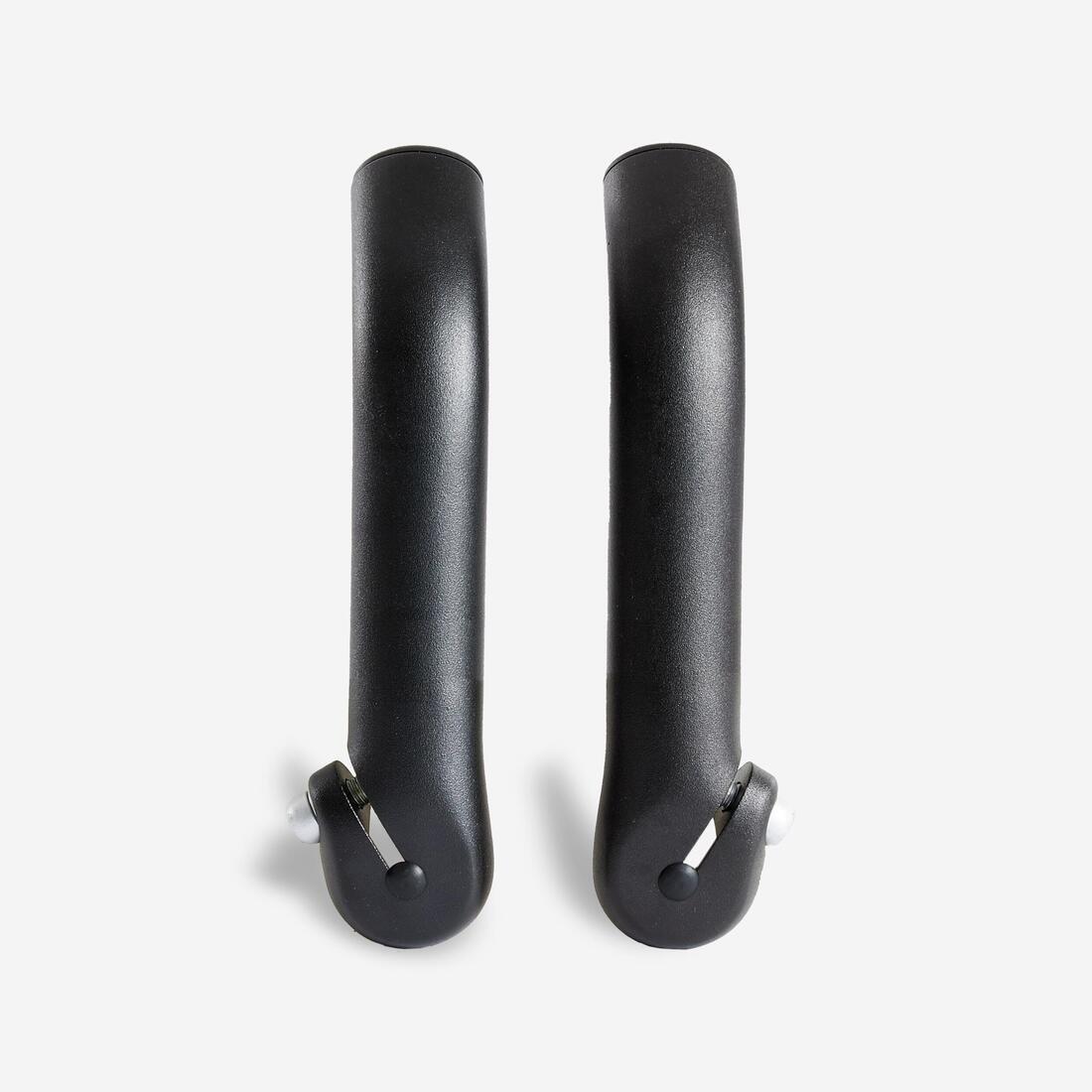 Black Curved Bar Ends, Black, No Color, medium