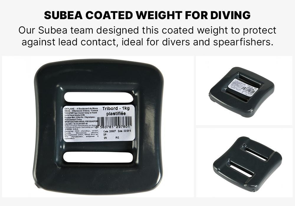 Coated Diving Weight For Diving Spearfishing and Freediving, Dark Grey, No Color, large image number 9