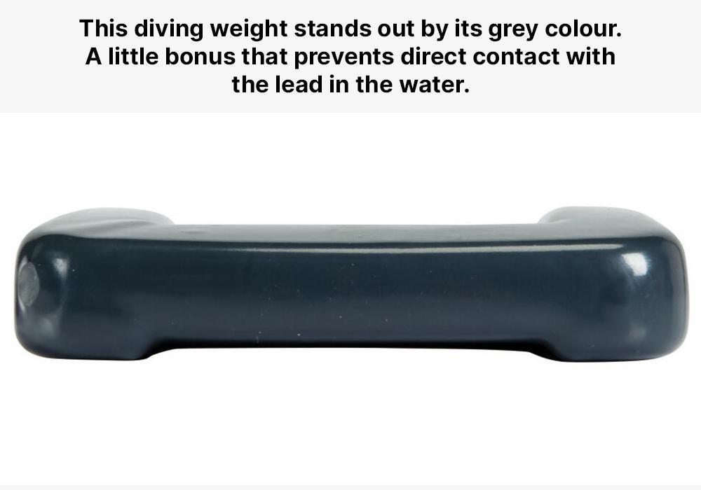 Coated Diving Weight For Diving Spearfishing and Freediving, Dark Grey, No Color, large image number 10