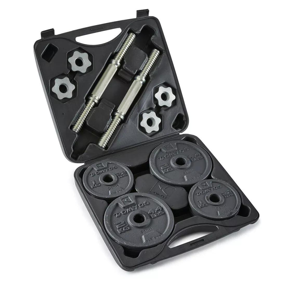 Weight Training Threaded Weights Kit, Black, No Color, large image number 0
