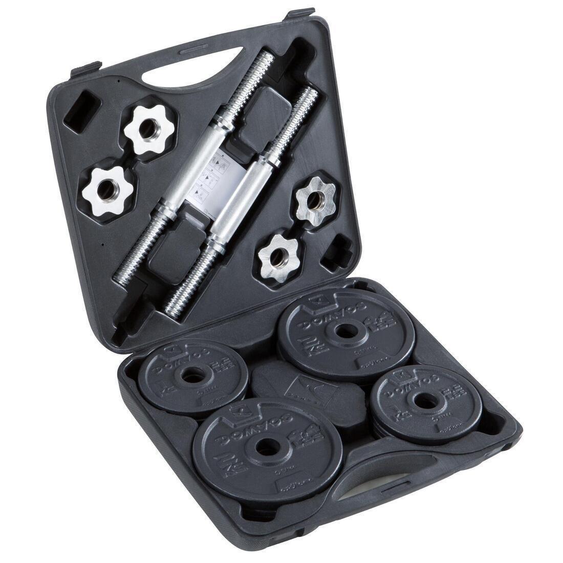 Weight Training Threaded Weights Kit, Black, No Color, large image number 1