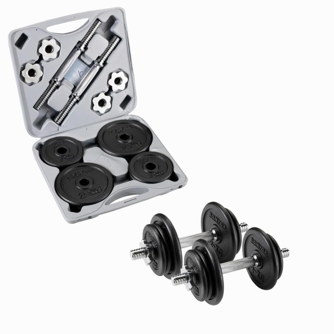 Weight Training Threaded Weights Kit, Black, No Color, large image number 7