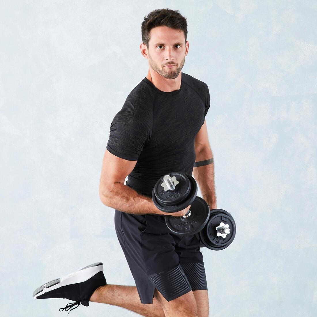 Weight Training Threaded Weights Kit, Black, No Color, large image number 8