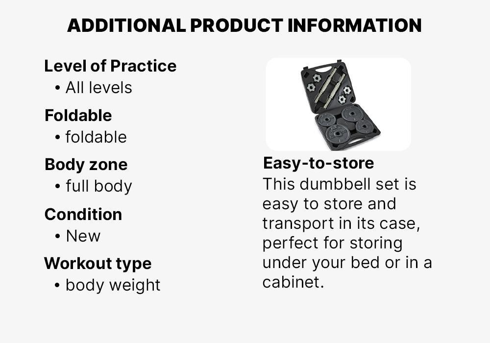 Weight Training Threaded Weights Kit, Black, No Color, large image number 16