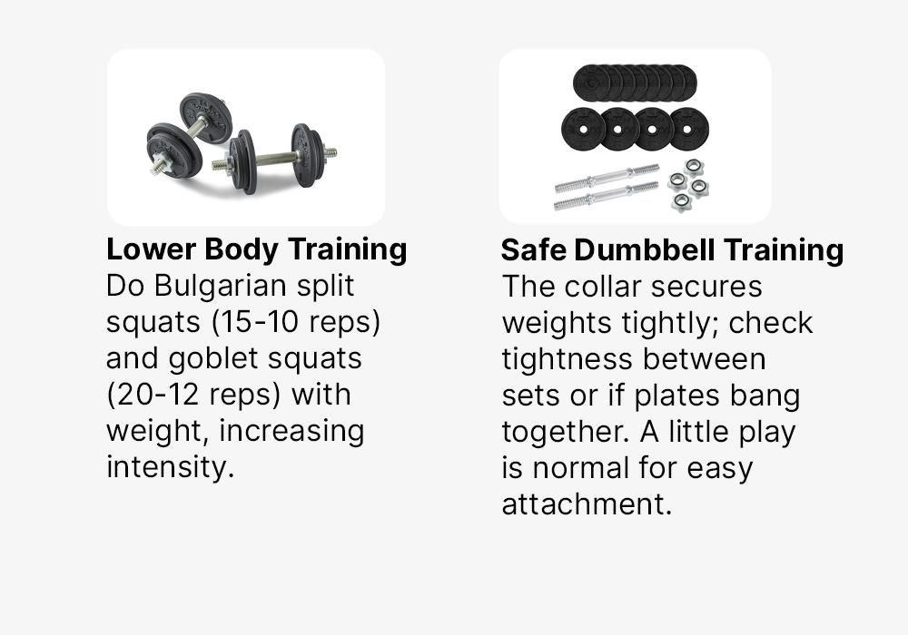 Weight Training Threaded Weights Kit, Black, No Color, large image number 17