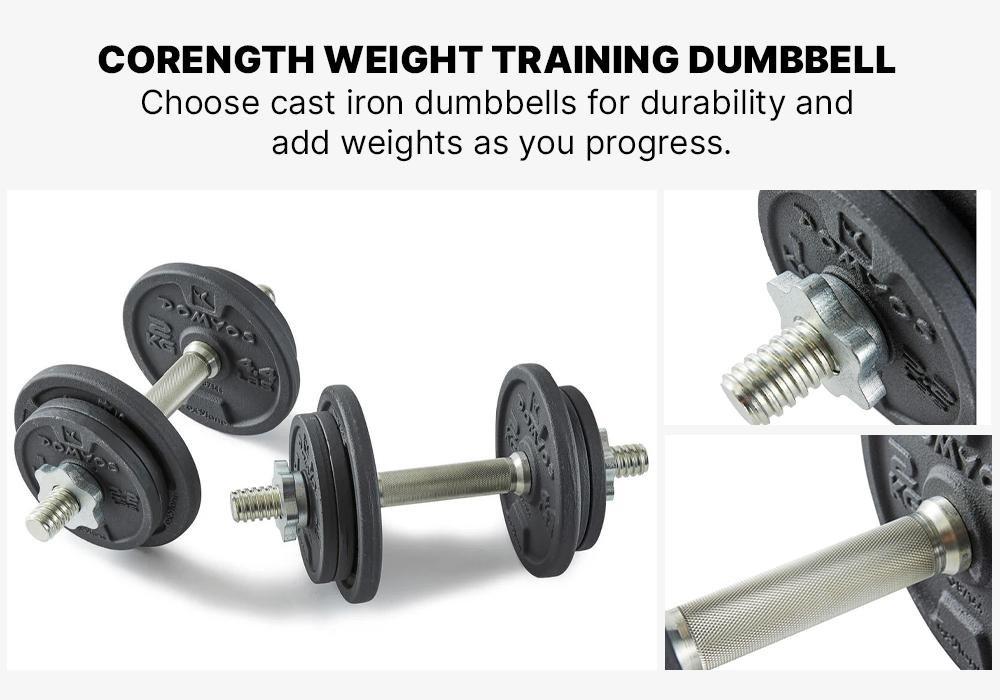 Weight Training Threaded Weights Kit, Black, No Color, large image number 18