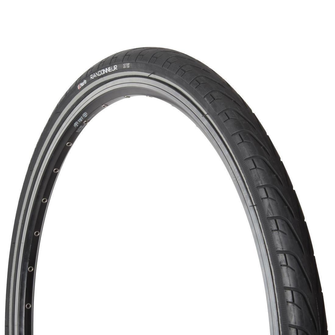 Randonneur Bike Tyre 26X1.5, Black, No Color, large image number 10