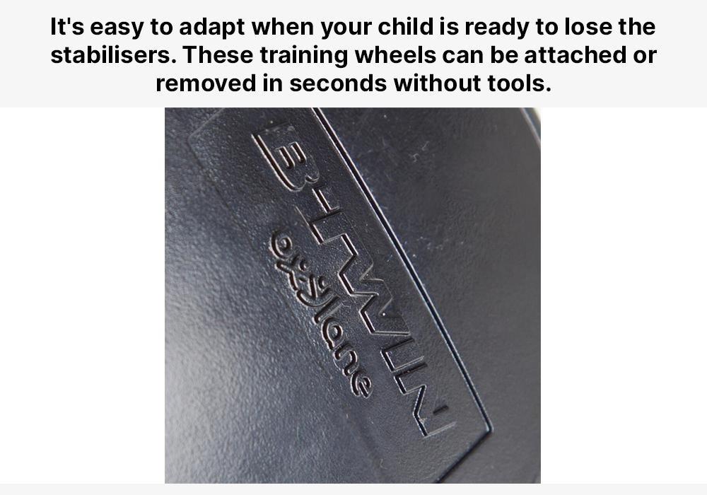 Kids Bike Stabilisers 16, Grey, No Color, medium