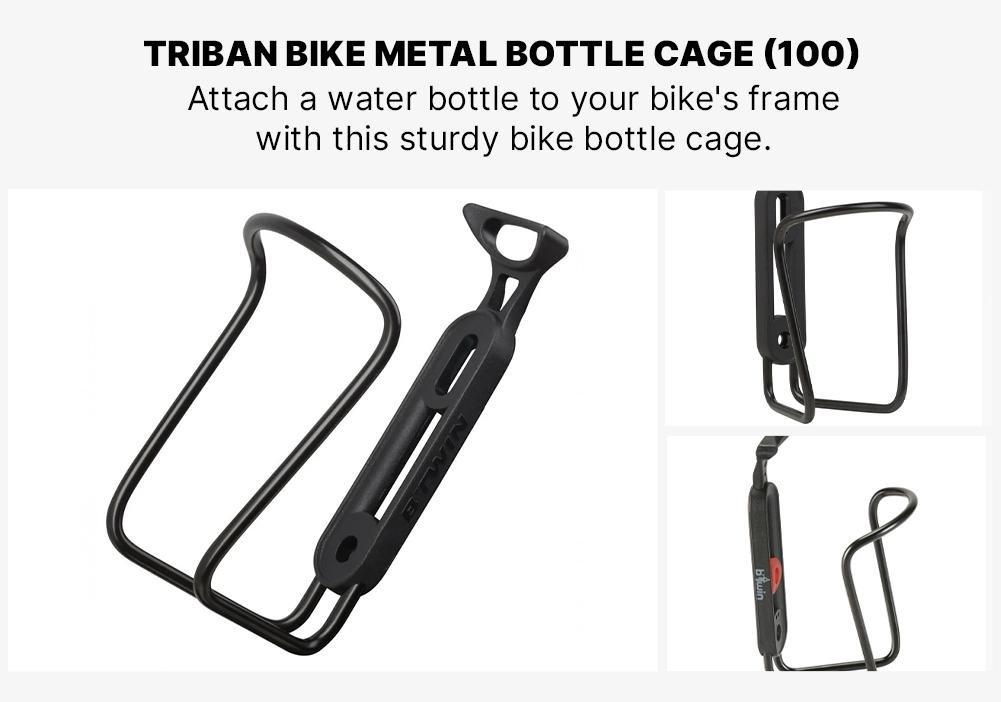 Metal Bike Bottle Cage - 100, Black, No Color, medium
