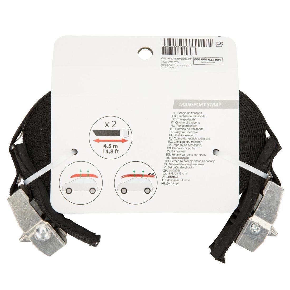 Canoe, Kayak, Paddle, Surfboard, Transport Straps, Black, No Color, large image number 5