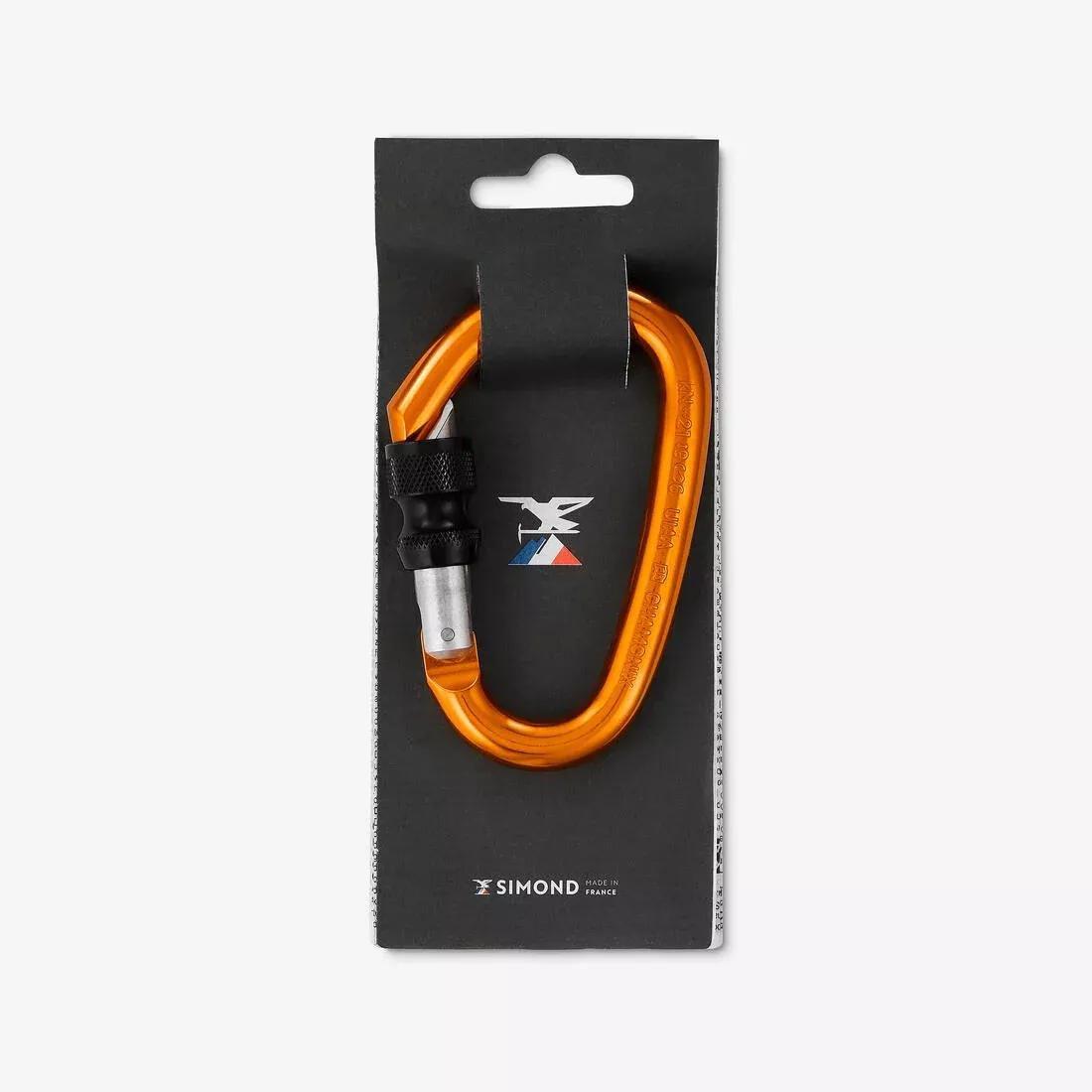 Screw Snap Hook For Climbing And Mountaineering - Spider Hms, Orange, 5401_000, large image number 5