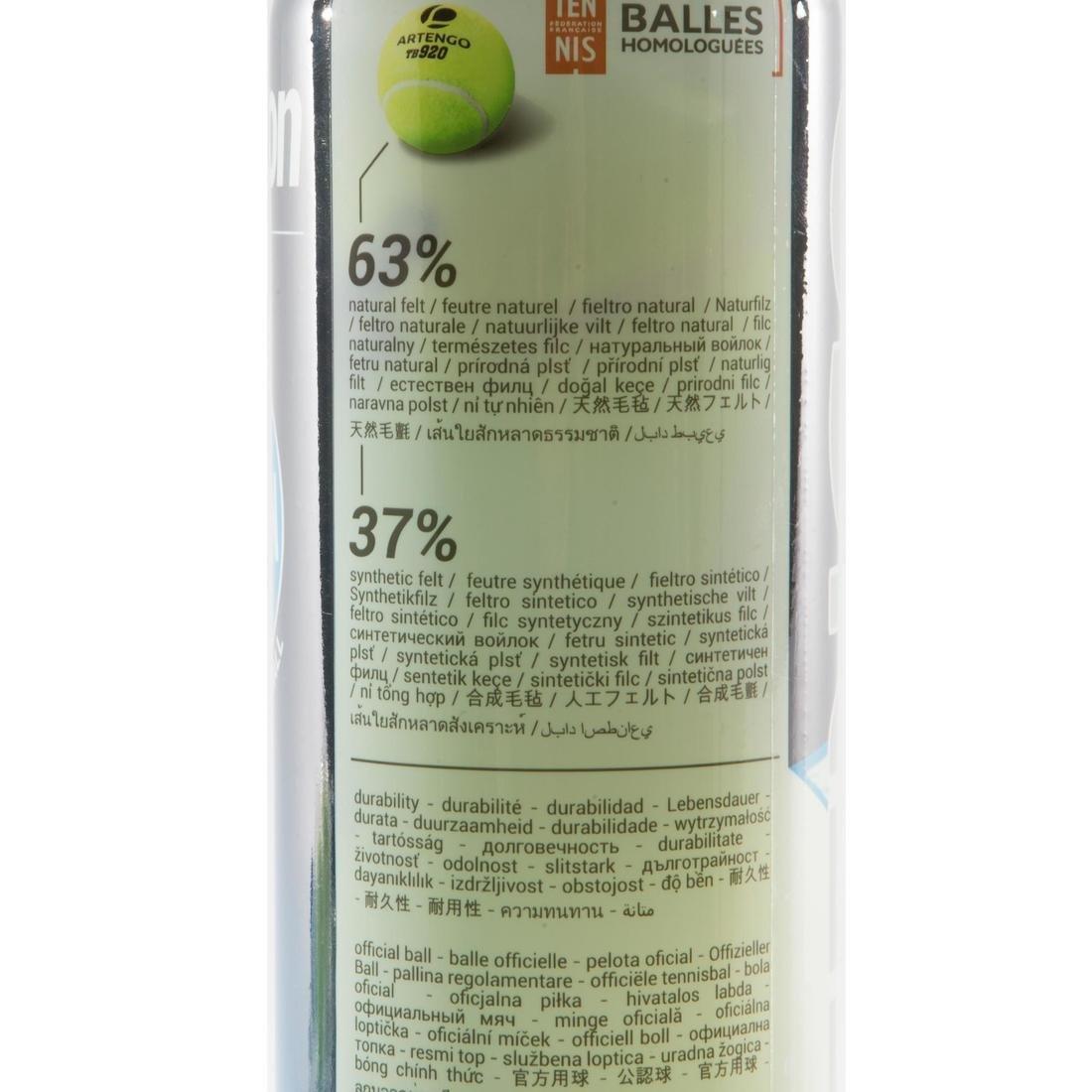 Versatile Tennis Ball Tb 4-Pack, Yellow, No Color, large image number 1