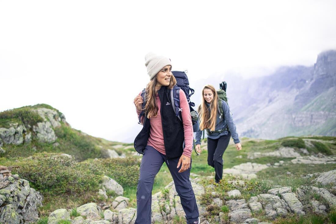Women Hiking Fleece Gilet - Mh120, Black, , large image number 7