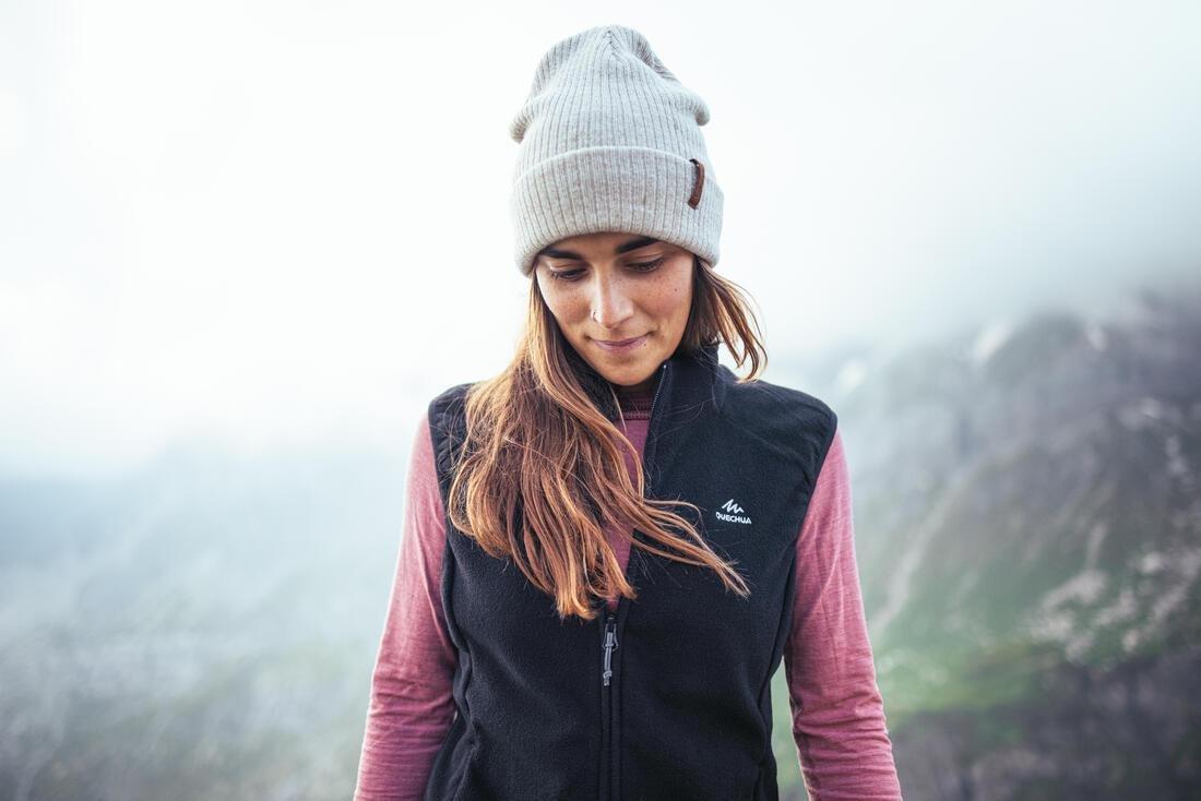 Women Hiking Fleece Gilet - Mh120, Black, , large image number 9