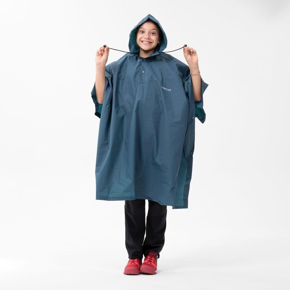 Adult Hiking Rain Poncho, Navy, No Color, large image number 7